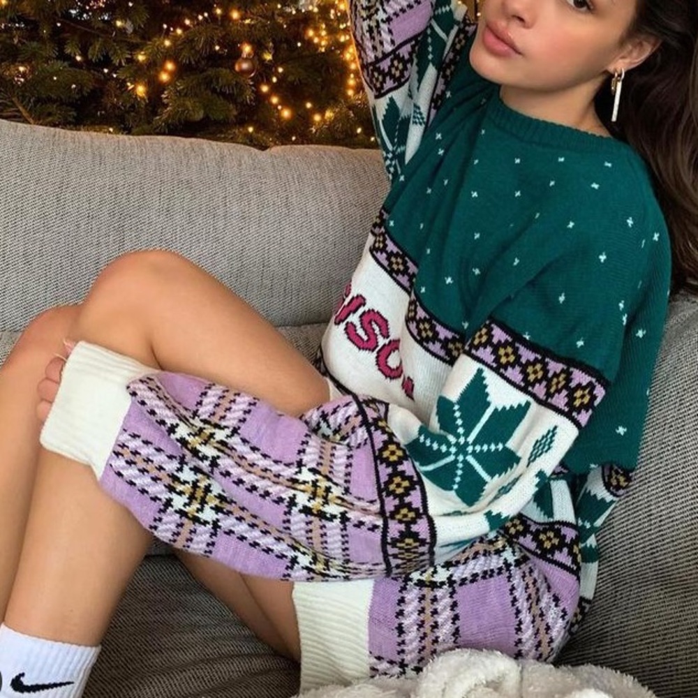 NWT: Gisou Negin Mirsalehi Christmas Holiday Knit w Balloon Sleeves